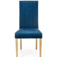 DIEGO 3 Καρέκλα βελούδο καπιτονέ ριγέ 47x59x99 με ύψος καθίσματος 47 cm