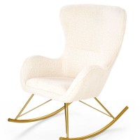 LIBERTO πολυθρόνα κουνιστή κρεμ / χρυσό 77/67/78/45 cm 2010001189404