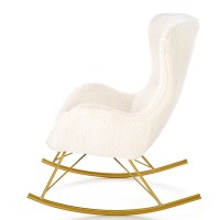 LIBERTO πολυθρόνα κουνιστή κρεμ / χρυσό 77/67/78/45 cm 2010001189404