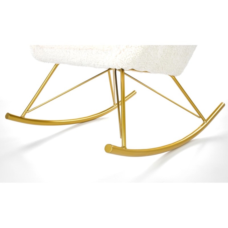 LIBERTO πολυθρόνα κουνιστή κρεμ / χρυσό 77/67/78/45 cm 2010001189404