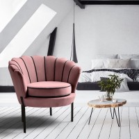 Πολυθρόνα ANGELO ροζ / μαύρο 73x73x75 με ύψος καθίσματος 45cm