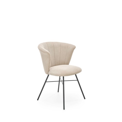 K459 καρέκλα μπεζ διαστάσεις: 60/59/79cm με ύψος καθίσματος 48 cm