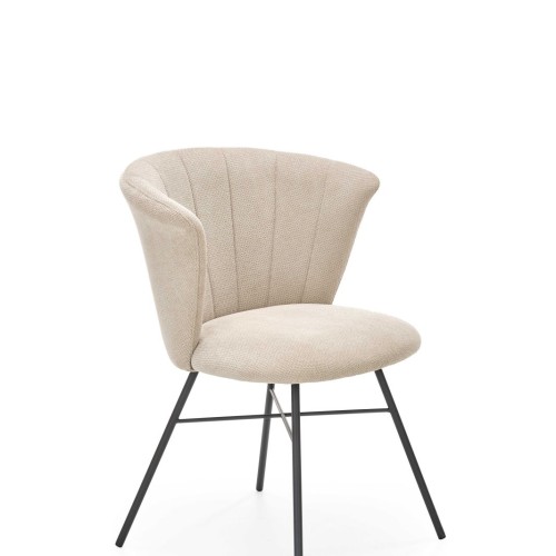 K459 καρέκλα μπεζ διαστάσεις: 60/59/79cm με ύψος καθίσματος 48 cm
