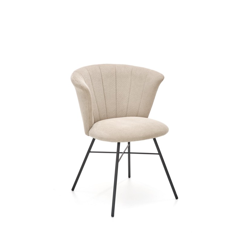K459 καρέκλα μπεζ διαστάσεις: 60/59/79cm με ύψος καθίσματος 48 cm