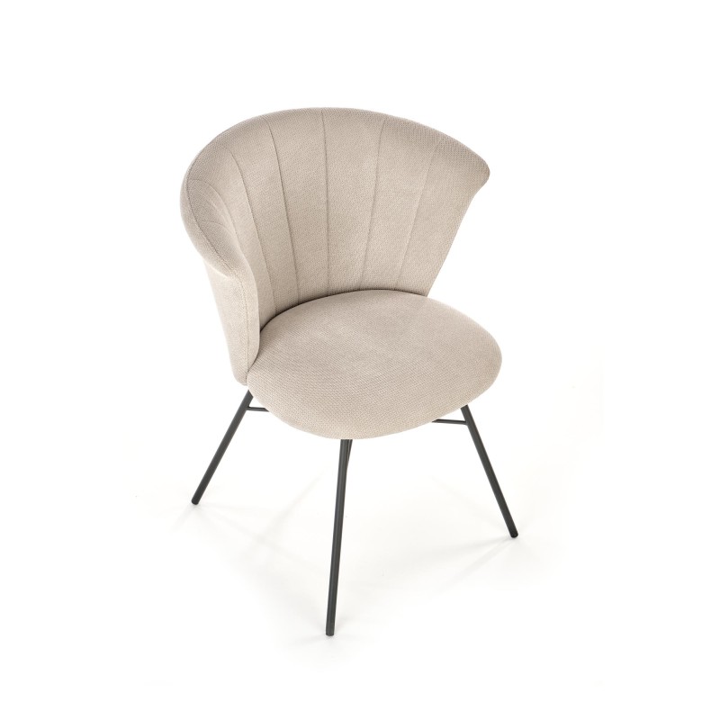 K459 καρέκλα μπεζ διαστάσεις: 60/59/79cm με ύψος καθίσματος 48 cm