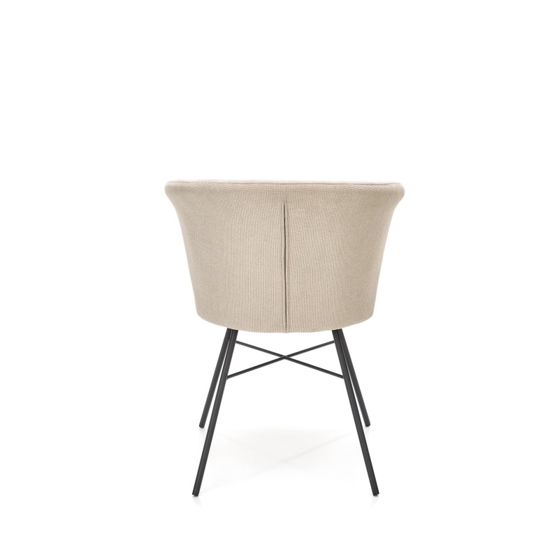 K459 καρέκλα μπεζ διαστάσεις: 60/59/79cm με ύψος καθίσματος 48 cm