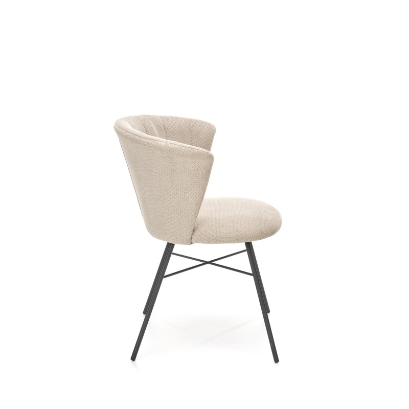 K459 καρέκλα μπεζ διαστάσεις: 60/59/79cm με ύψος καθίσματος 48 cm