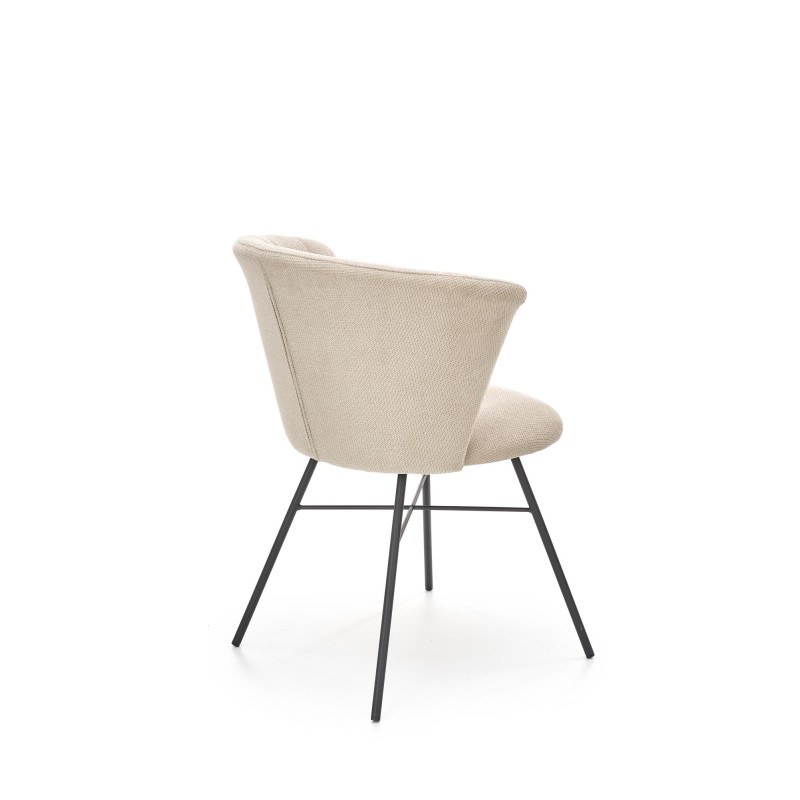 K459 καρέκλα μπεζ διαστάσεις: 60/59/79cm με ύψος καθίσματος 48 cm
