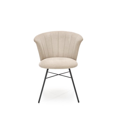 K459 καρέκλα μπεζ διαστάσεις: 60/59/79cm με ύψος καθίσματος 48 cm