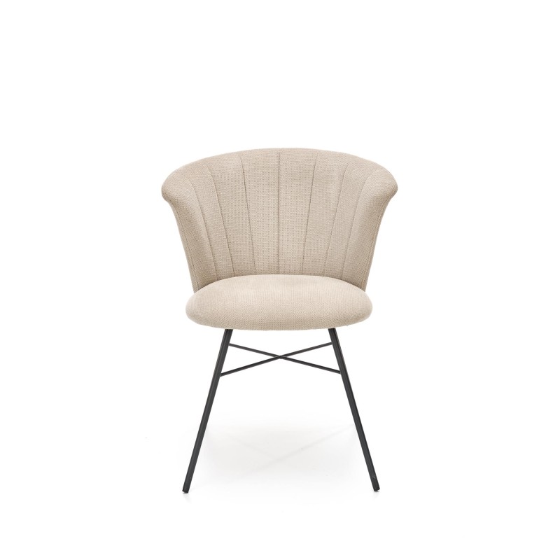 K459 καρέκλα μπεζ διαστάσεις: 60/59/79cm με ύψος καθίσματος 48 cm