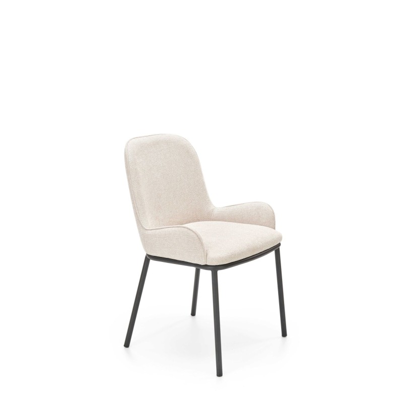 K481 Καρέκλα μπεζ  54x60x83 με ύψος καθίσματος 48 cm