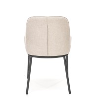 K481 Καρέκλα μπεζ  54x60x83 με ύψος καθίσματος 48 cm