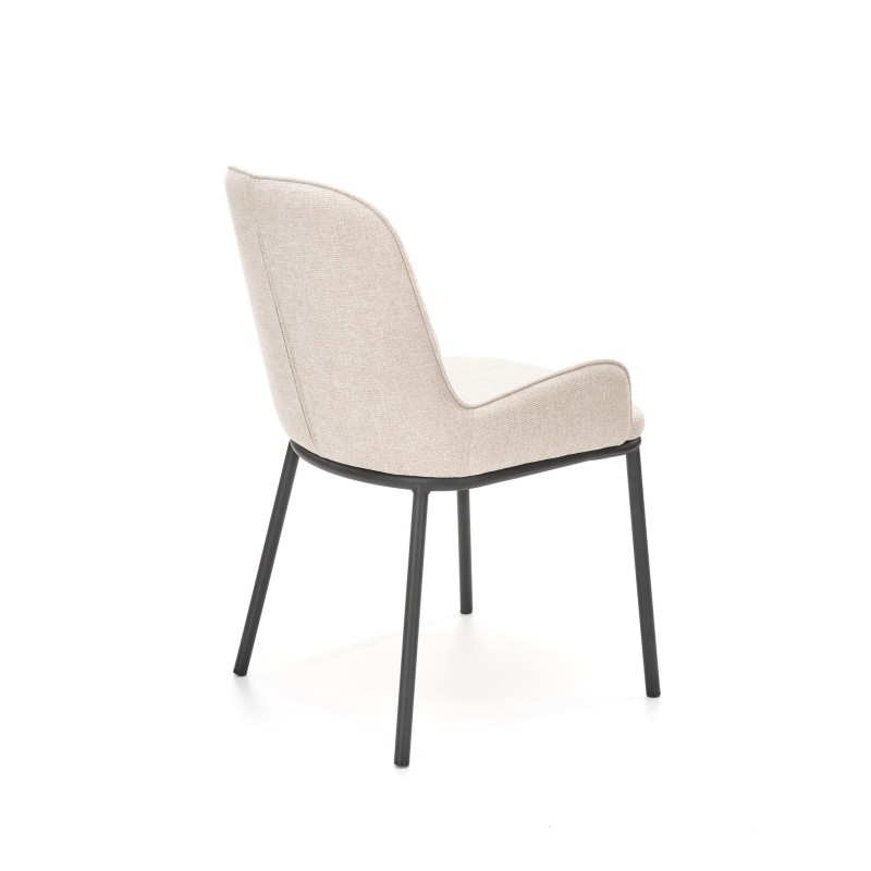 K481 Καρέκλα μπεζ  54x60x83 με ύψος καθίσματος 48 cm