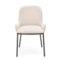 K481 Καρέκλα μπεζ  54x60x83 με ύψος καθίσματος 48 cm