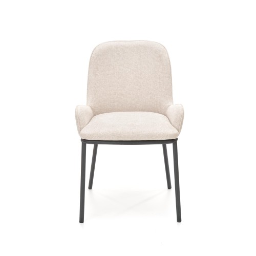 K481 Καρέκλα μπεζ  54x60x83 με ύψος καθίσματος 48 cm
