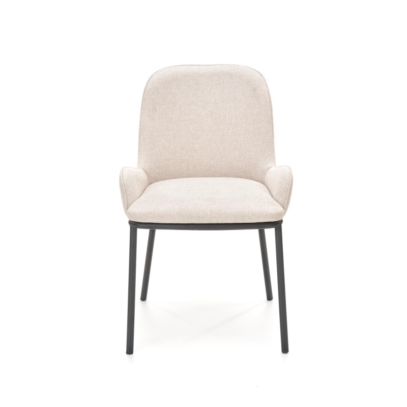 K481 Καρέκλα μπεζ  54x60x83 με ύψος καθίσματος 48 cm