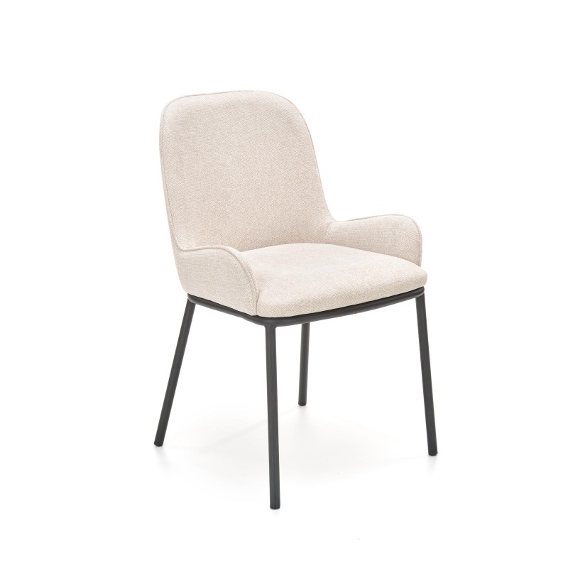 K481 Καρέκλα μπεζ  54x60x83 με ύψος καθίσματος 48 cm