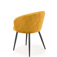 K430 Καρέκλα τραπεζαρίας μουσταρδί 61x54x77 με ύψος καθίσματος 48cm