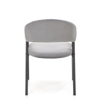 K473 Καρέκλα από βελούδο σε γκρι 54x58x82 με ύψος καθίσματος 47cm