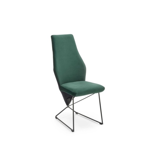 K485 Καρέκλα τραπεζαρίας σκούρο πράσινο 44x63x96 με ύψος καθίσματος 47cm