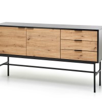 MURANO KM-1 μπουφές δρυς/μαύρο 160/40/86 cm 2010001191056
