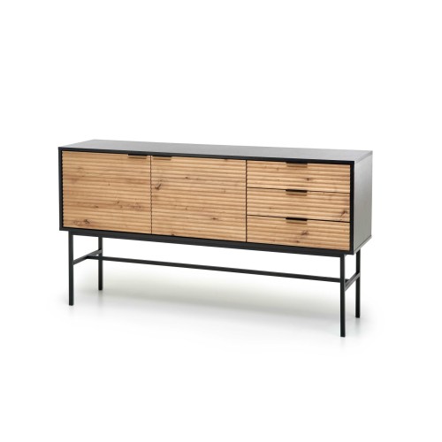 MURANO KM-1 μπουφές δρυς/μαύρο 160/40/86 cm 2010001191056