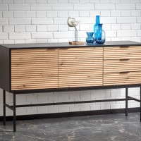 MURANO KM-1 μπουφές δρυς/μαύρο 160/40/86 cm 2010001191056