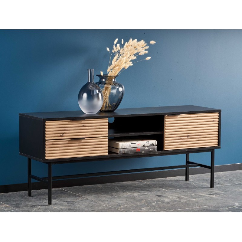 MURANO RTV-1 βάση τηλεόρασης artisan δρυς/μαύρο 150/40/61 cm 2010001191124