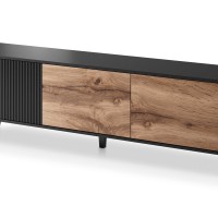 RANDOM RTV-2 Έπιπλο τηλεόρασης δρυς wotan/μαύρο 180/40/52 cm 2010001191179
