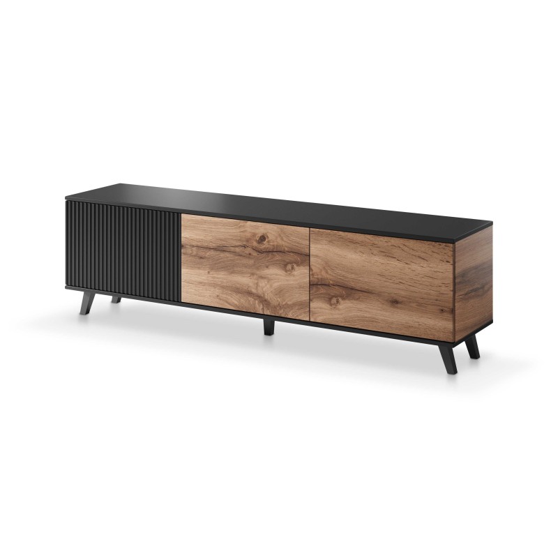 RANDOM RTV-2 Έπιπλο τηλεόρασης δρυς wotan/μαύρο 180/40/52 cm 2010001191179
