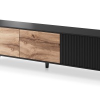 RANDOM RTV-2 Έπιπλο τηλεόρασης δρυς wotan/μαύρο 180/40/52 cm 2010001191179