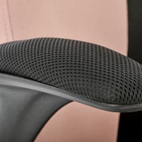 BLOOM Καρέκλα γραφείου με μηχανισμό TILT σε μαύρο/ροζ 65x60x110cm
