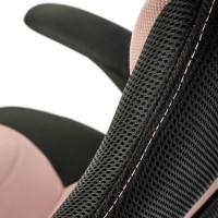BLOOM Καρέκλα γραφείου με μηχανισμό TILT σε μαύρο/ροζ 65x60x110cm