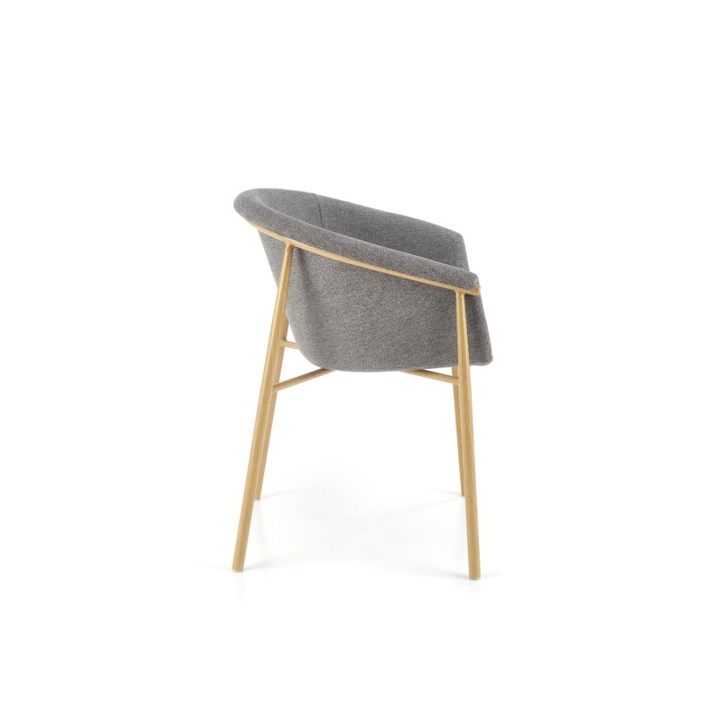 K489 Καρέκλα μπεζ  59x56x80 με ύψος καθίσματος 46 cm