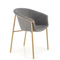 K489 Καρέκλα μπεζ  59x56x80 με ύψος καθίσματος 46 cm