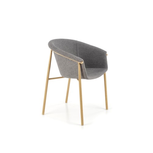 K489 Καρέκλα μπεζ  59x56x80 με ύψος καθίσματος 46 cm