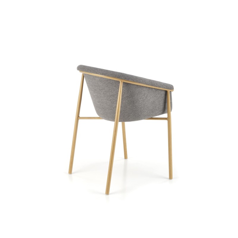 K489 Καρέκλα μπεζ  59x56x80 με ύψος καθίσματος 46 cm