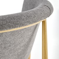 K489 Καρέκλα μπεζ  59x56x80 με ύψος καθίσματος 46 cm