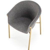 K489 Καρέκλα μπεζ  59x56x80 με ύψος καθίσματος 46 cm