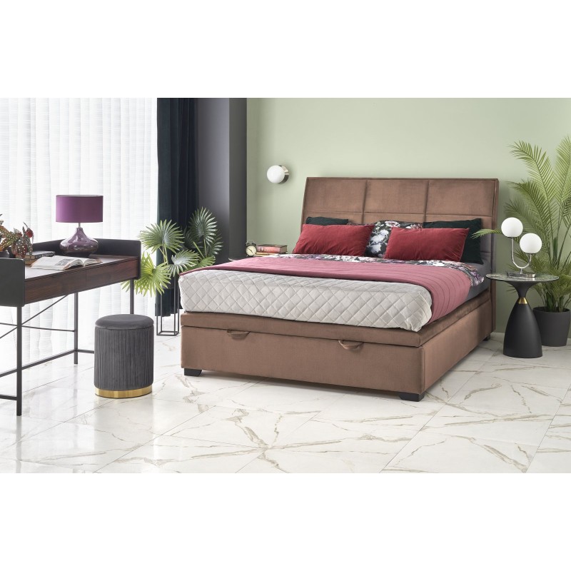 CONTINENTAL 2 160 Κρεβάτι με αποθηκευτικό χώρο σε μπεζ (για στρώμα 160x200cm)