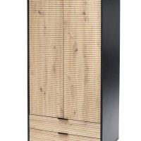Ντουλάπα MURANO S-1, δρυς / μαύρο 80x53x205cm