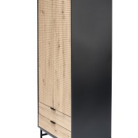 Ντουλάπα MURANO S-1, δρυς / μαύρο 80x53x205cm