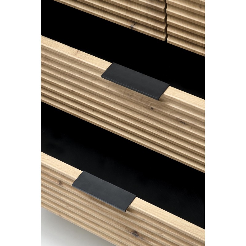 Ντουλάπα MURANO S-1, δρυς / μαύρο 80x53x205cm