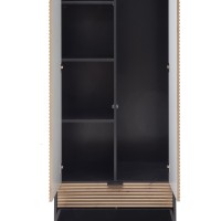Ντουλάπα MURANO S-1, δρυς / μαύρο 80x53x205cm