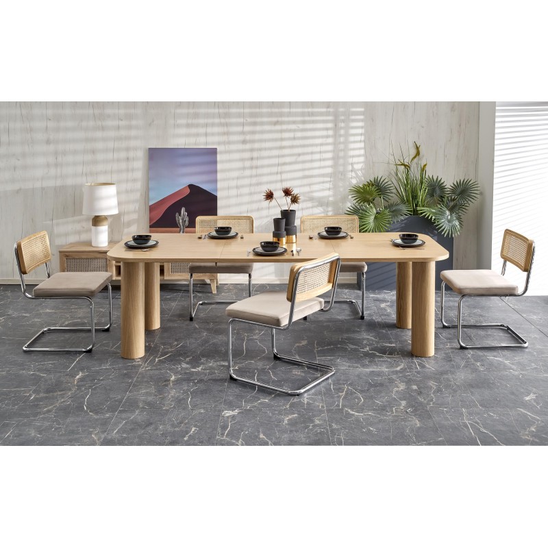 Τραπέζι προέκτασης ELEFANTE RECTANGLE, φυσική δρυς 160-240x100x77Y 2010001194248