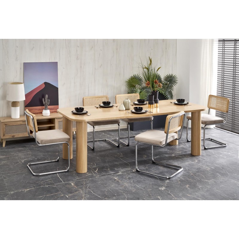 Τραπέζι προέκτασης ELEFANTE RECTANGLE, φυσική δρυς 160-240x100x77Y 2010001194248