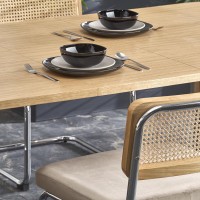 Τραπέζι προέκτασης ELEFANTE RECTANGLE, φυσική δρυς 160-240x100x77Y 2010001194248