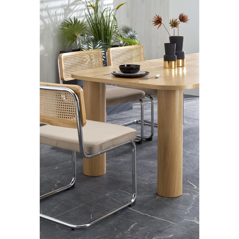 Τραπέζι προέκτασης ELEFANTE RECTANGLE, φυσική δρυς 160-240x100x77Y 2010001194248