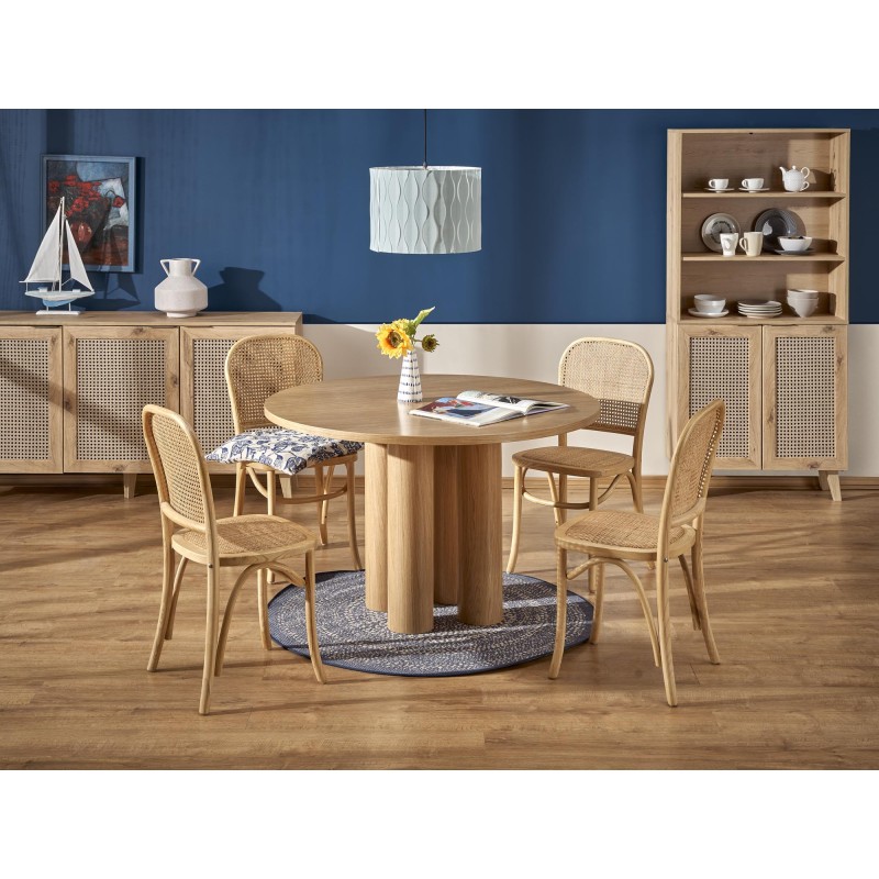 ELEFANTE ΣΤΡΟΓΓΥΛΟ τραπέζι  φυσική δρυς 120x120x77Y 2010001194255