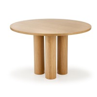 ELEFANTE ΣΤΡΟΓΓΥΛΟ τραπέζι  φυσική δρυς 120x120x77Y 2010001194255